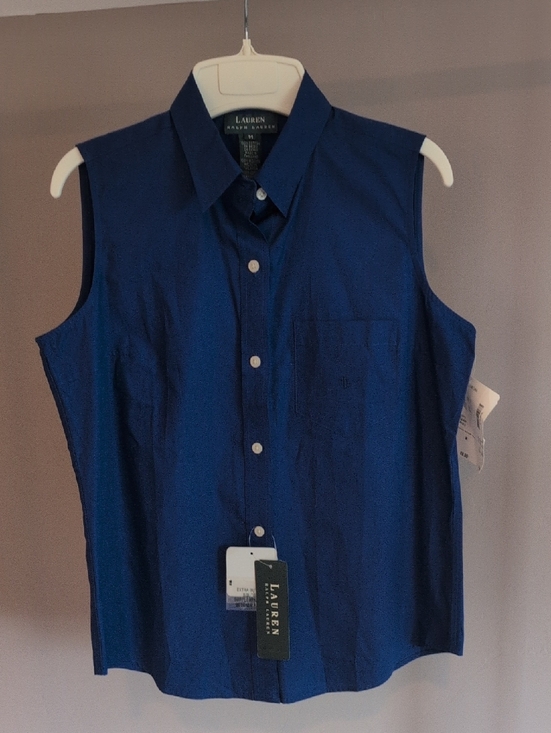 Lauren Ralph Lauren Tops - Ralph Lauren Sleeveless Button-down Shirt NWT